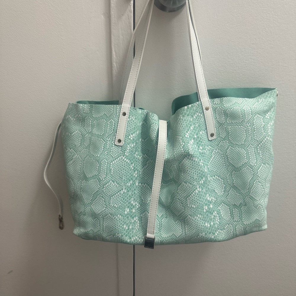 New Tiffany & Co. Reversible Python Print Suede T… - image 4